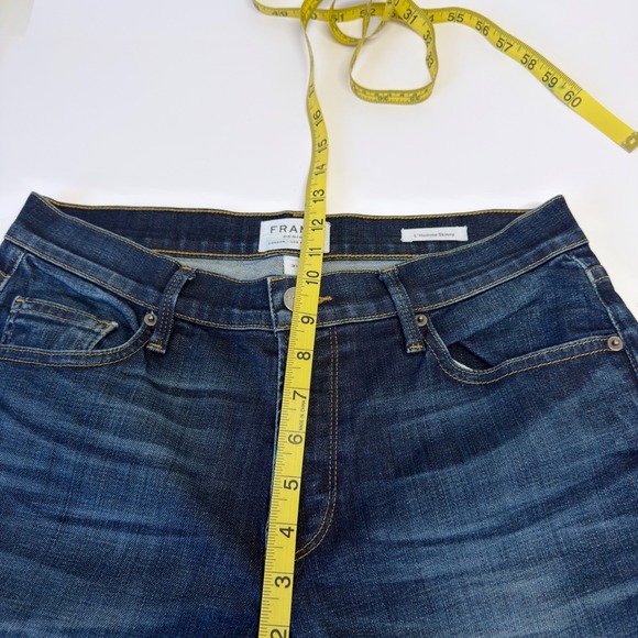FRAME Denim Mens L'Homme Skinny Jeans Dark Wash Blue Size 32/31 zip Fly stretch - Picture 7 of 11